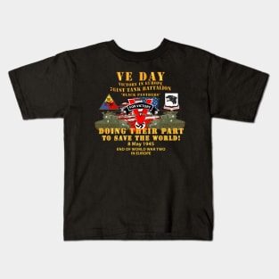 761st Tank Bn - VE Day - Victory in Europe Day - End of WWII Kids T-Shirt